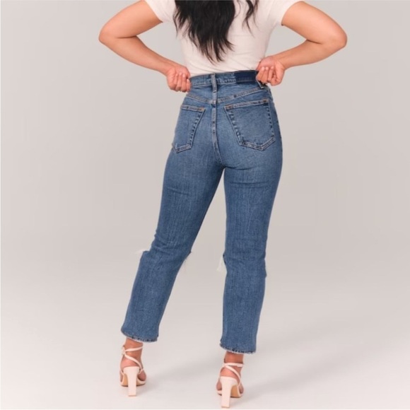 Abercrombie & Fitch The Ankle Straight Ultra High Rise Jeans 26 - Picture 2 of 7